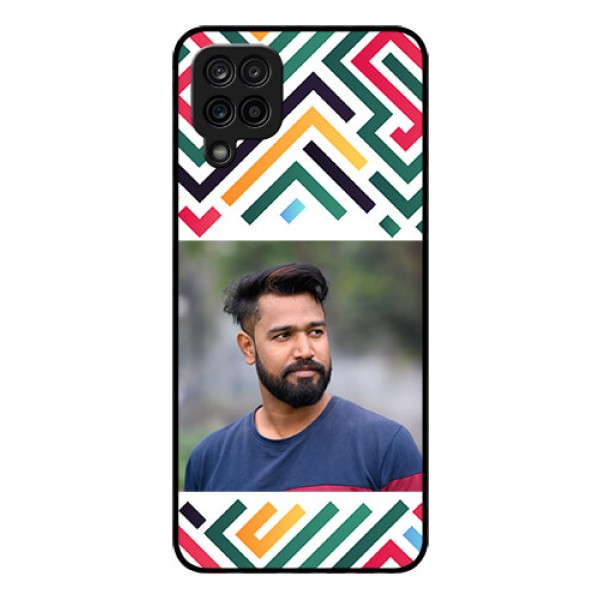 Galaxy M12 Personalized Glass Phone Case - Colorful Maze Pattern Design Galaxy M12 Personalized Glass Phone Case - Colorful Maze Pattern Design