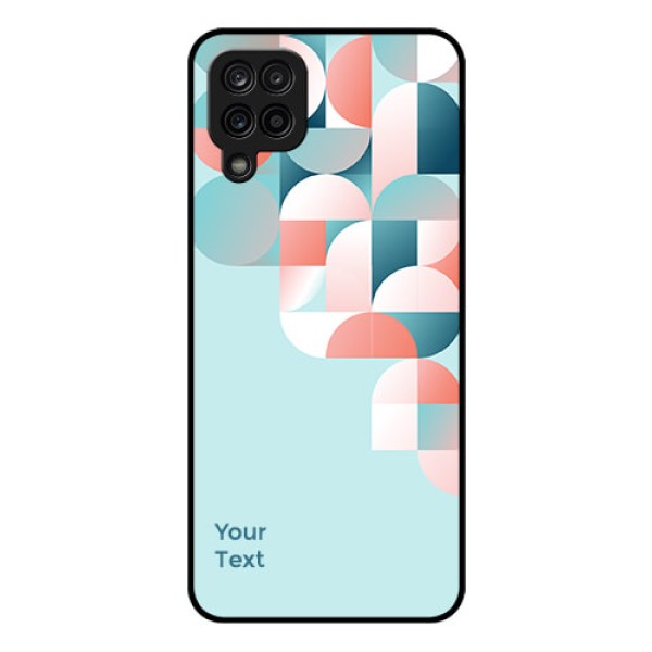 Galaxy M12 Custom Glass Phone Case - Stylish Semi-circle Pattern Design Galaxy M12 Custom Glass Phone Case - Stylish Semi-circle Pattern Design