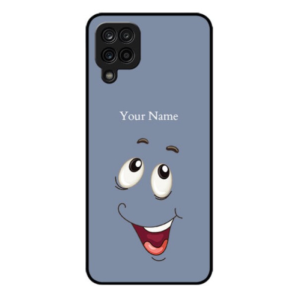 Galaxy M12 Photo Printing on Glass Case - Laughing Cartoon Face Design Galaxy M12 Photo Printing on Glass Case - Laughing Cartoon Face Design