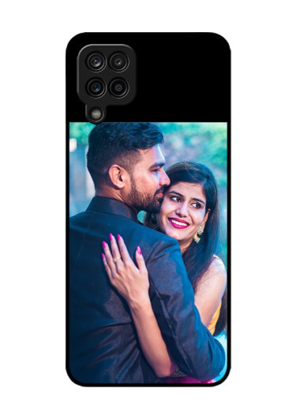 Galaxy M12 Custom Glass Phone Case - Upload Full Picture With Custom Color Design