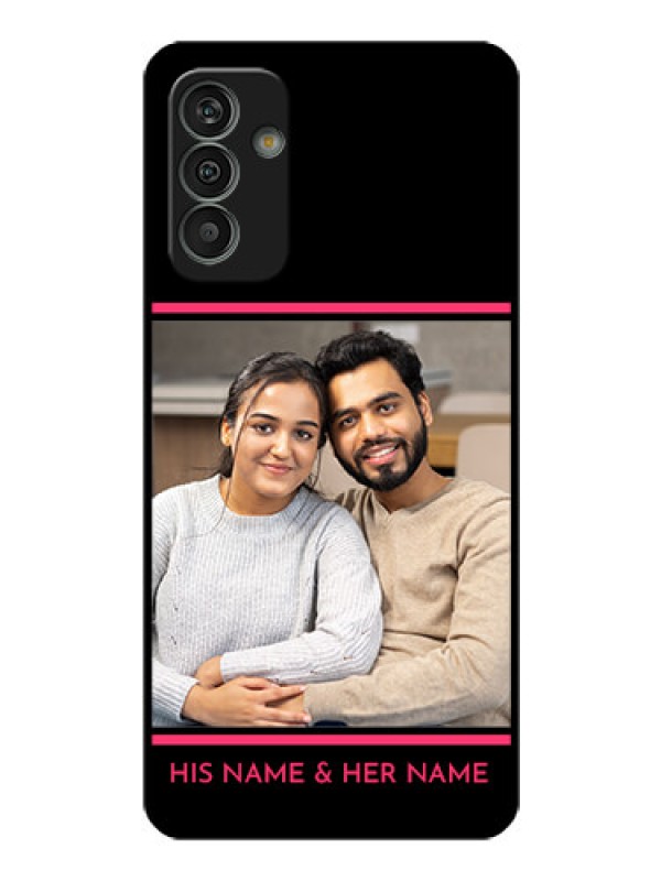 Custom Galaxy M13 4G Custom Glass Mobile Case - with Add Text Design