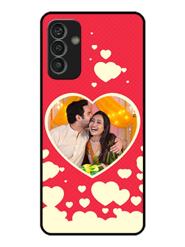Custom Galaxy M13 4G Custom Glass Mobile Case - Love Symbols Phone Cover Design
