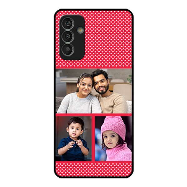 Galaxy M13 4G Personalized Glass Phone Case - Bulk Pic Upload Design