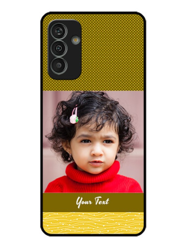 Custom Galaxy M13 4G Custom Glass Phone Case - Simple Green Color Design