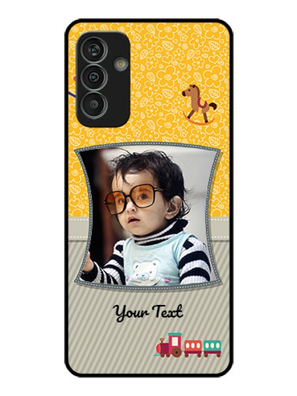 Custom Galaxy M13 4G Personalized Glass Phone Case - Baby Picture Upload Design