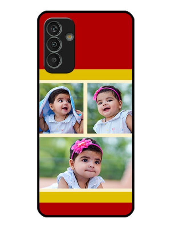 Custom Galaxy M13 4G Custom Glass Mobile Case - Multiple Pic Upload Design