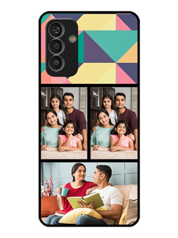 Custom Galaxy M13 4G Custom Glass Phone Case - Bulk Pic Upload Design