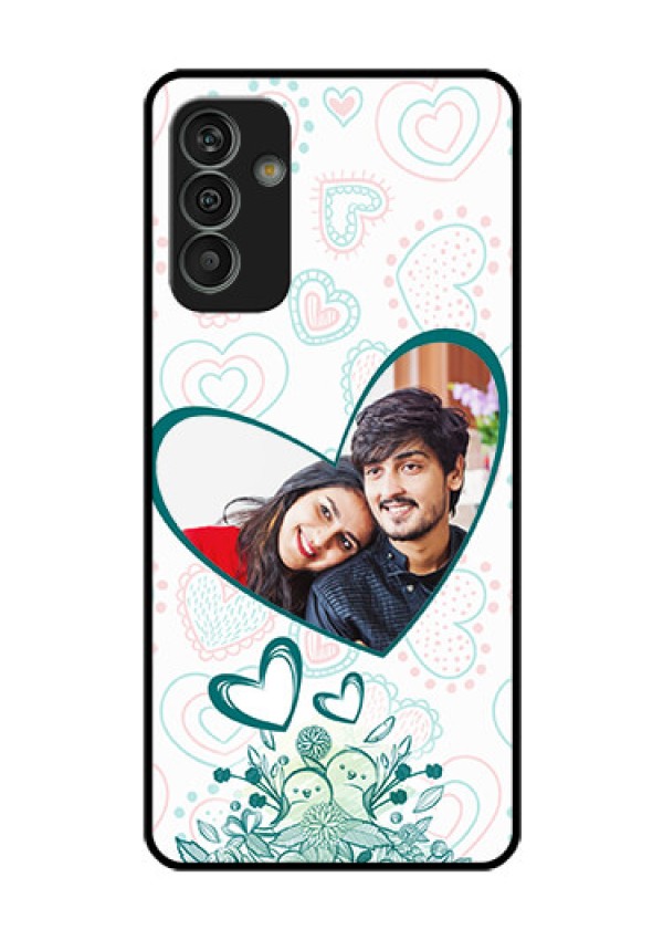Galaxy M13 4G Photo Printing on Glass Case - Premium Couple Design