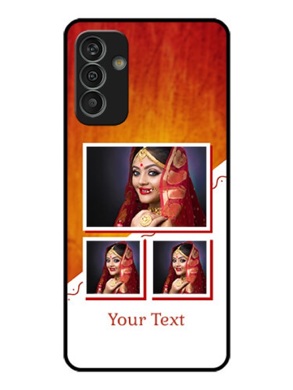 Custom Galaxy M13 4G Custom Glass Phone Case - Wedding Memories Design