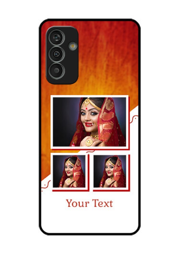 Galaxy M13 4G Custom Glass Phone Case - Wedding Memories Design