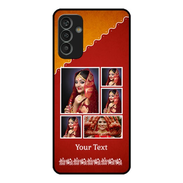 Galaxy M13 4G Personalized Glass Phone Case - Wedding Pic Upload Design Galaxy M13 4G Personalized Glass Phone Case - Wedding Pic Upload Design