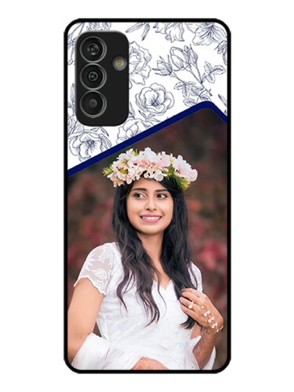 Custom Galaxy M13 4G Personalized Glass Phone Case - Premium Floral Design