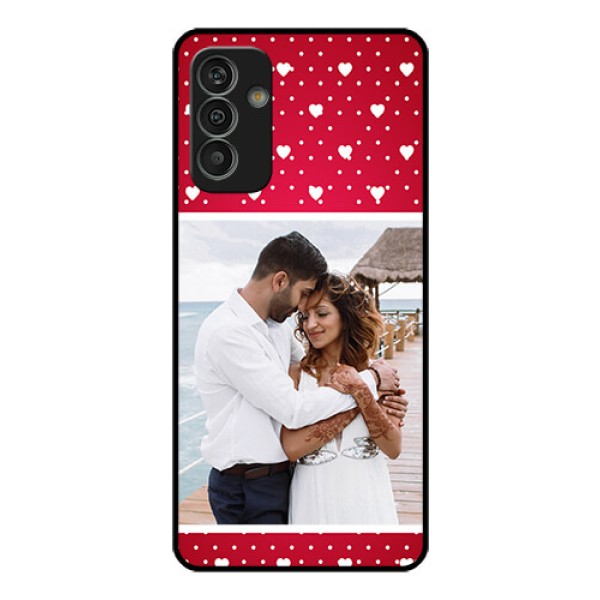 Galaxy M13 4G Photo Printing on Glass Case - Hearts Mobile Case Design