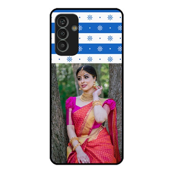 Galaxy M13 4G Photo Printing on Glass Case - Snow Pattern Design