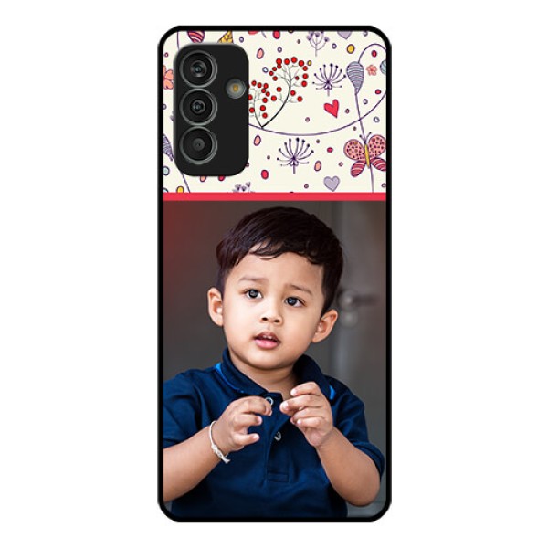 Galaxy M13 4G Custom Glass Mobile Case - Premium Floral Design