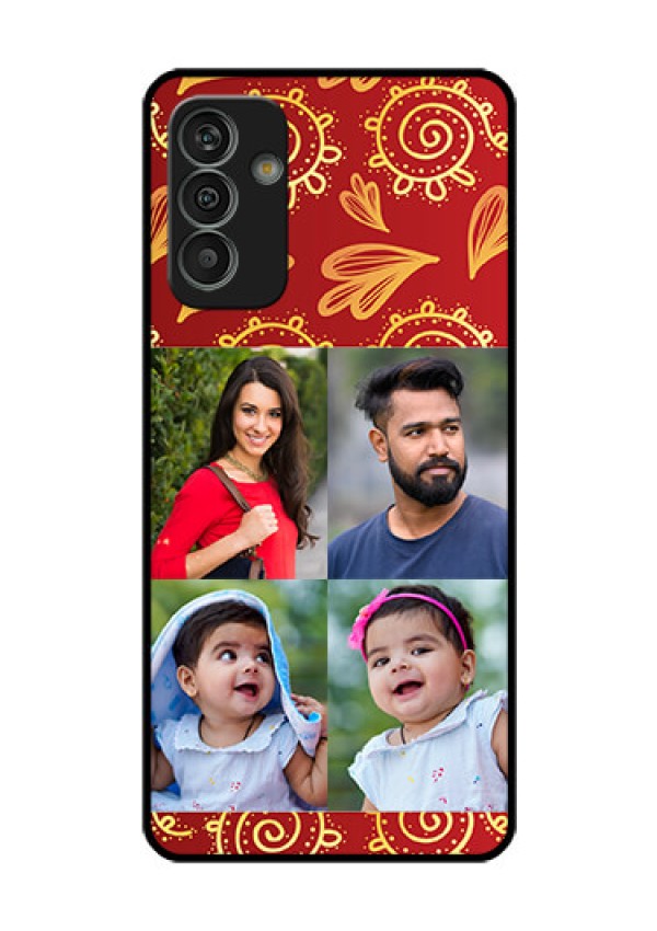 Galaxy M13 4G Photo Printing on Glass Case - 4 Image Traditional Design