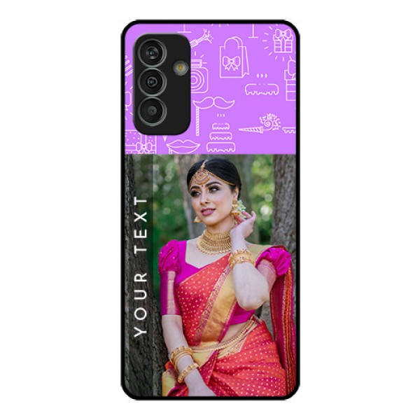 Galaxy M13 4G Custom Glass Mobile Case - Birthday Icons Design