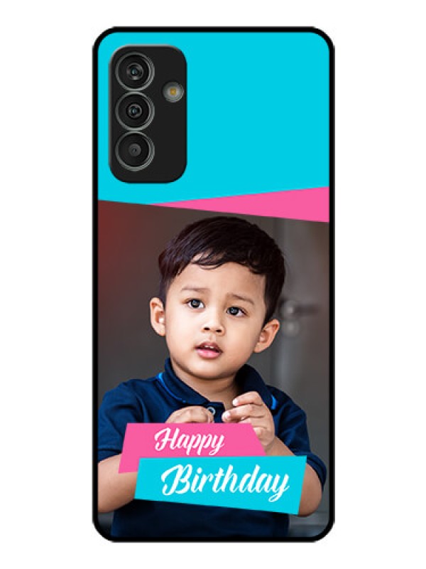 Custom Galaxy M13 4G Personalized Glass Phone Case - Image Holder with 2 Color Design