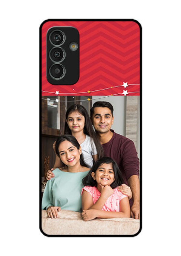 Galaxy M13 4G Personalized Glass Phone Case - Happy Family Design