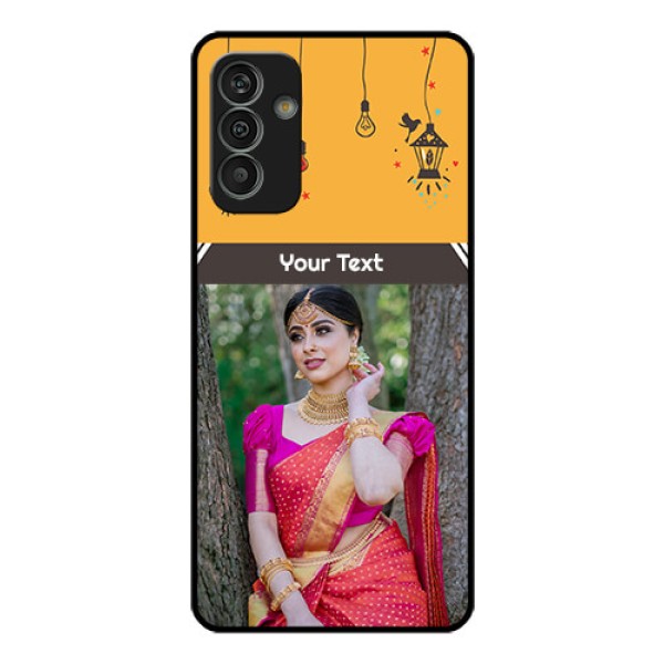 Galaxy M13 4G Custom Glass Mobile Case - with Family Picture and Icons