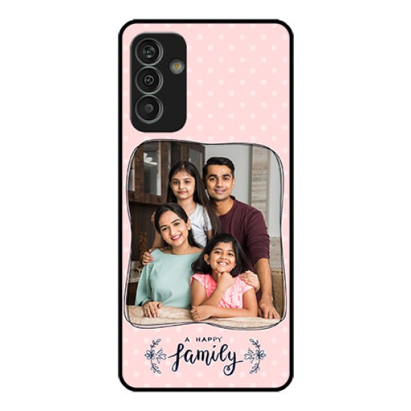 Galaxy M13 4G Custom Glass Phone Case - Family with Dots Design Galaxy M13 4G Custom Glass Phone Case - Family with Dots Design