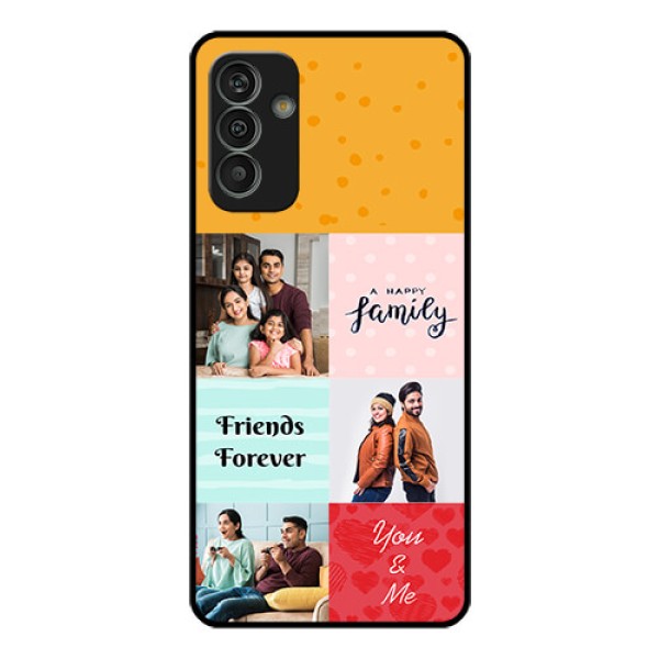 Galaxy M13 4G Personalized Glass Phone Case - Images with Quotes Design