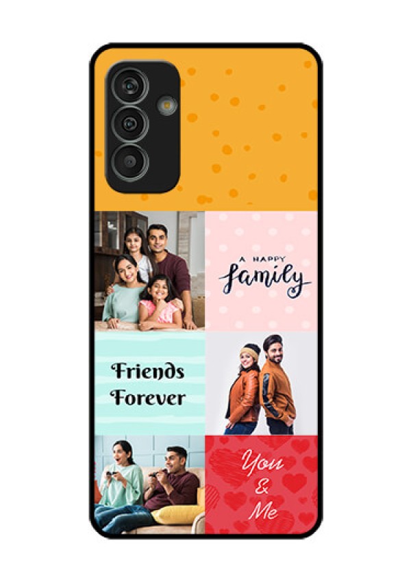 Galaxy M13 4G Personalized Glass Phone Case - Images with Quotes Design