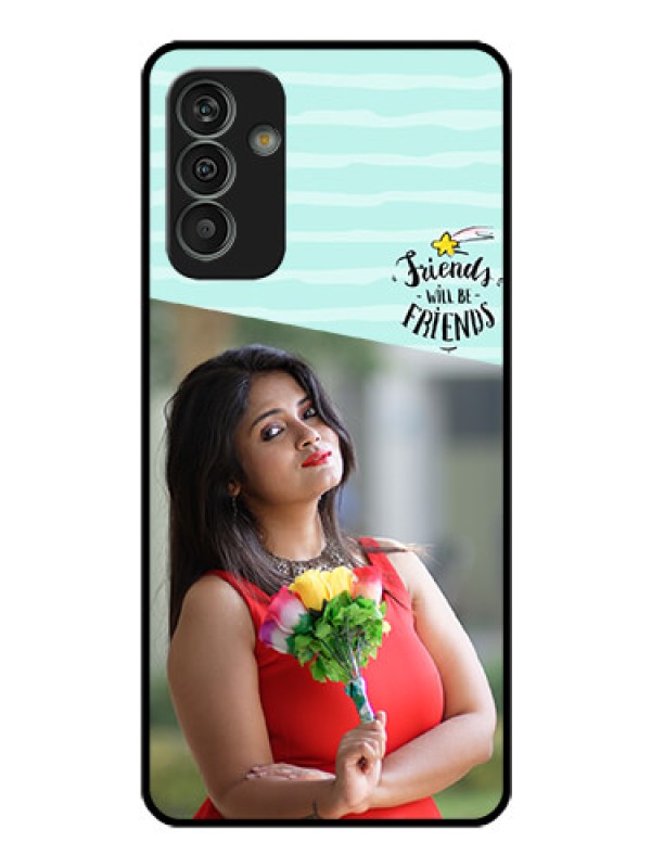 Custom Galaxy M13 4G Custom Glass Phone Case - Friends Picture Icon Design