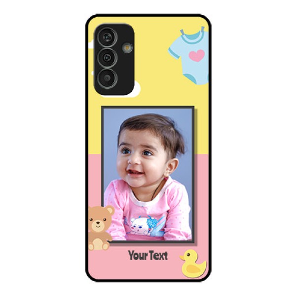 Galaxy M13 4G Photo Printing on Glass Case - Kids 2 Color Design