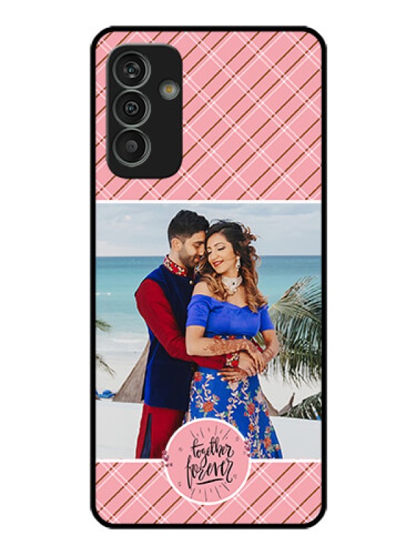 Custom Galaxy M13 4G Personalized Glass Phone Case - Together Forever Design