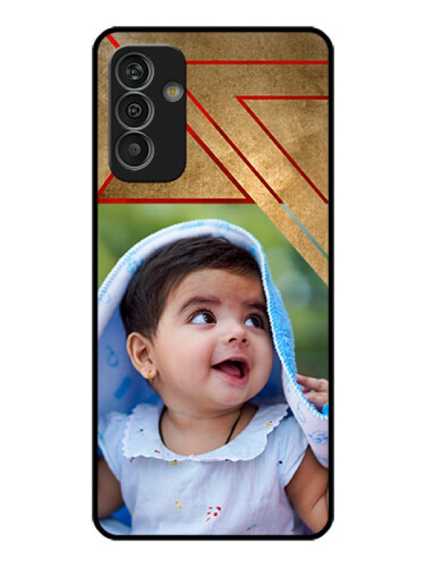 Custom Galaxy M13 4G Personalized Glass Phone Case - Gradient Abstract Texture Design