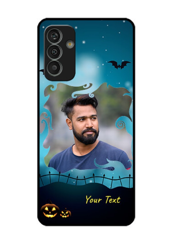 Galaxy M13 4G Custom Glass Phone Case - Halloween frame design