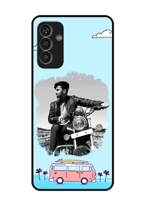 Galaxy M13 4G Photo Printing on Glass Case - Travel & Adventure Design