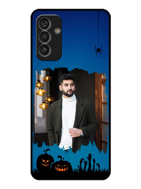Custom Galaxy M13 4G Photo Printing on Glass Case - with pro Halloween design