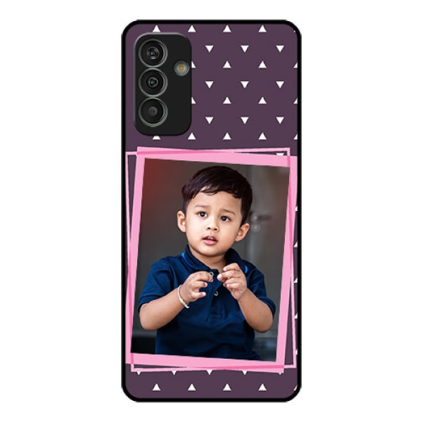 Galaxy M13 4G Custom Glass Mobile Case - Triangle Pattern Dotted Design