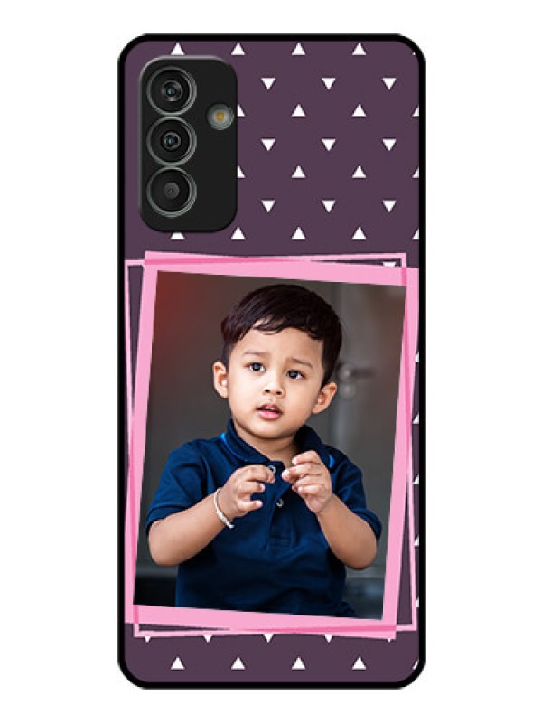 Custom Galaxy M13 4G Custom Glass Mobile Case - Triangle Pattern Dotted Design