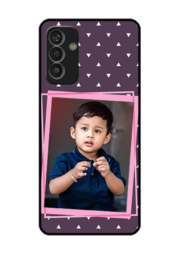 Galaxy M13 4G Custom Glass Mobile Case - Triangle Pattern Dotted Design