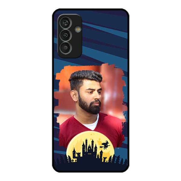 Galaxy M13 4G Photo Printing on Glass Case - Halloween Witch Design