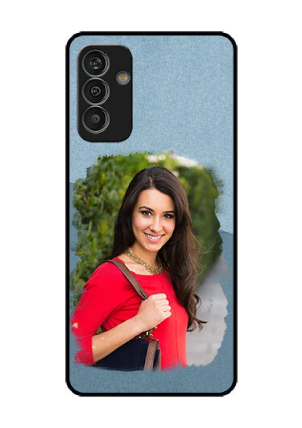 Galaxy M13 4G Custom Glass Mobile Case - Grunge Line Art Design