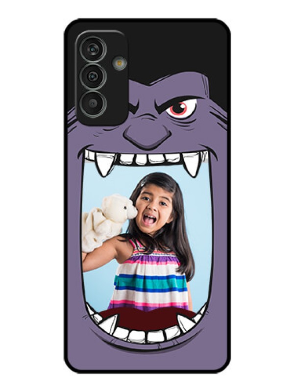 Custom Galaxy M13 4G Custom Glass Phone Case - Angry Monster Design