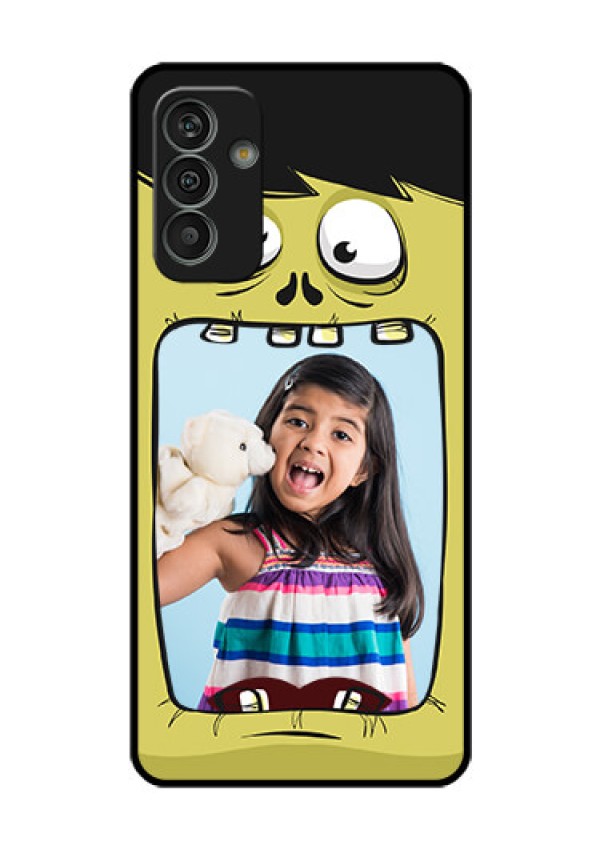 Galaxy M13 4G Personalized Glass Phone Case - Cartoon monster back case Design