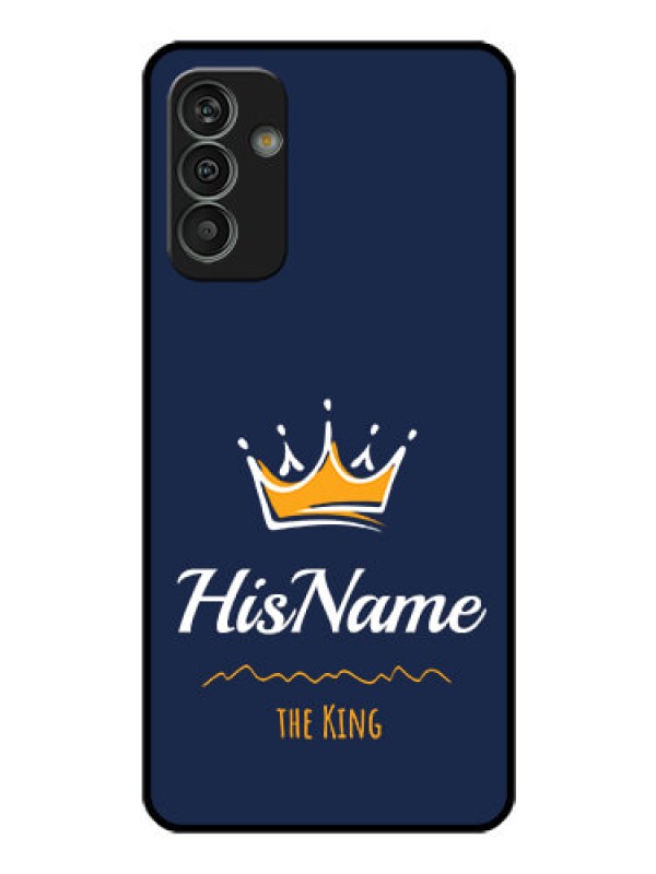 Custom Galaxy M13 4G Glass Phone Case King with Name