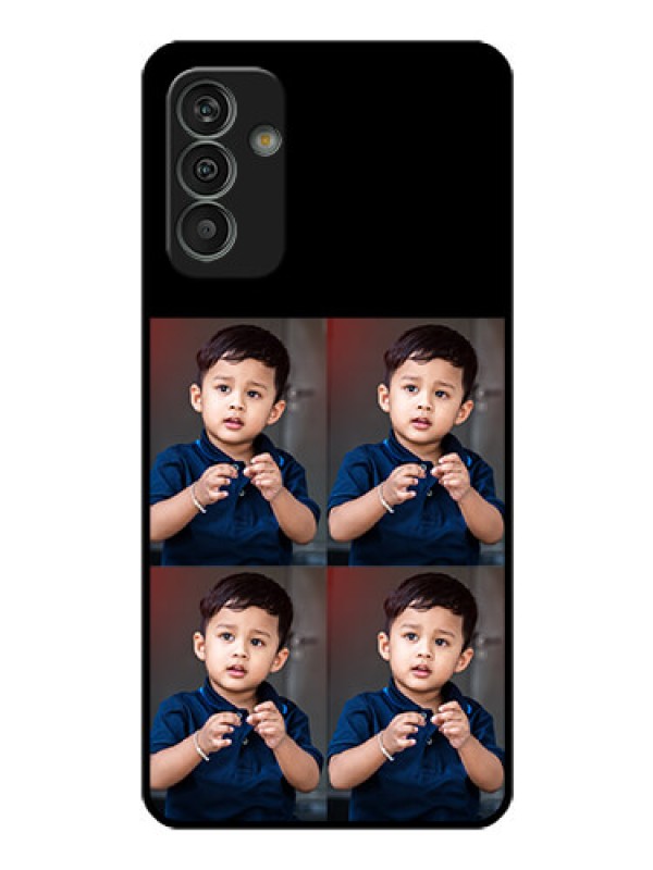 Custom Galaxy M13 4G 4 Image Holder on Glass Mobile Cover