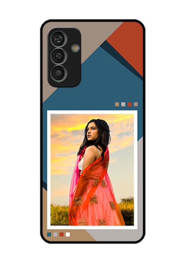Galaxy M13 4G Personalized Glass Phone Case - Retro color pallet Design