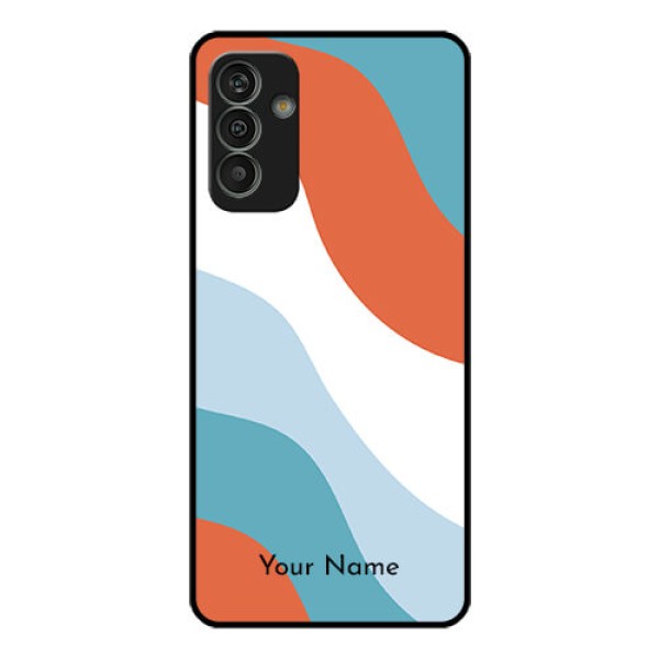 Galaxy M13 4G Custom Glass Mobile Case - coloured Waves Design