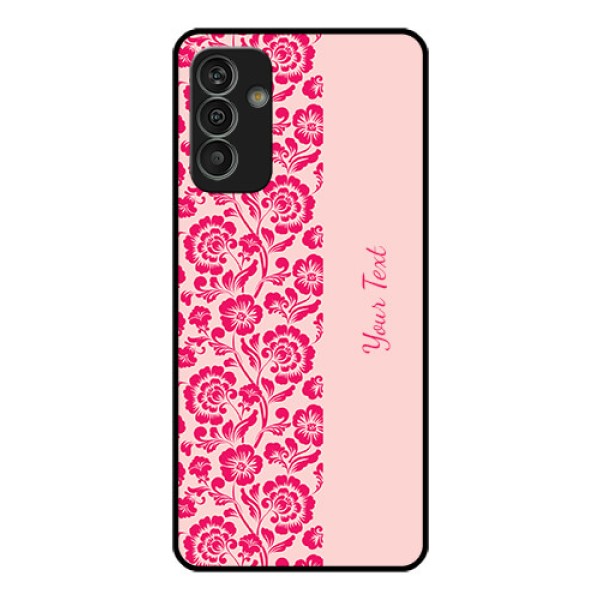 Galaxy M13 4G Custom Glass Phone Case - Attractive Floral Pattern Design Galaxy M13 4G Custom Glass Phone Case - Attractive Floral Pattern Design