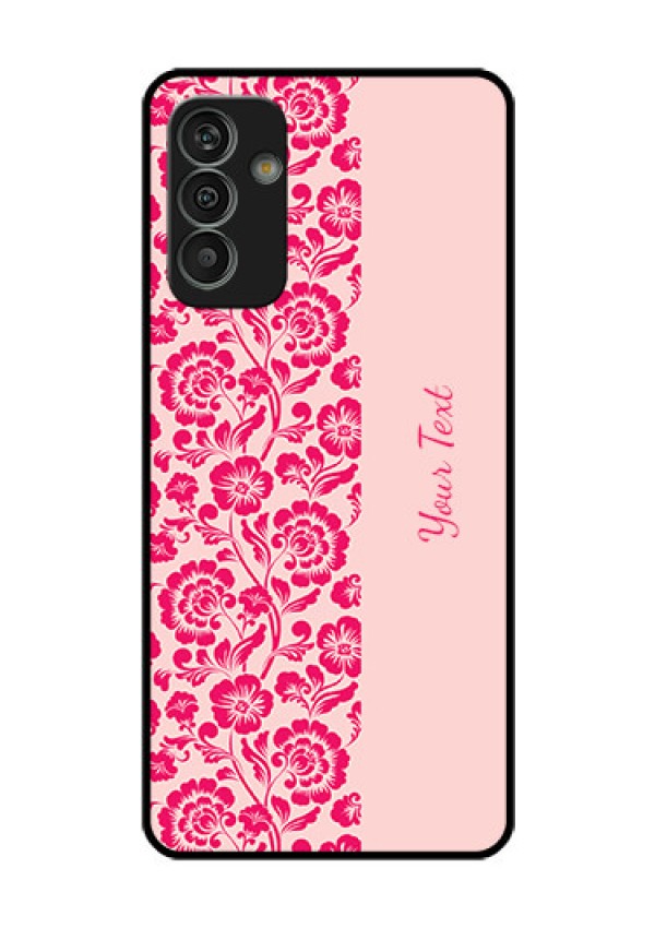 Galaxy M13 4G Custom Glass Phone Case - Attractive Floral Pattern Design