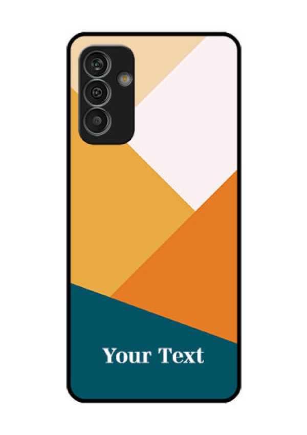 Galaxy M13 4G Personalized Glass Phone Case - Stacked Multi-colour Design