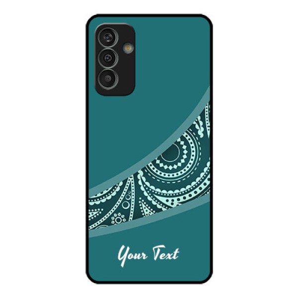 Galaxy M13 4G Photo Printing on Glass Case - semi visible floral Design