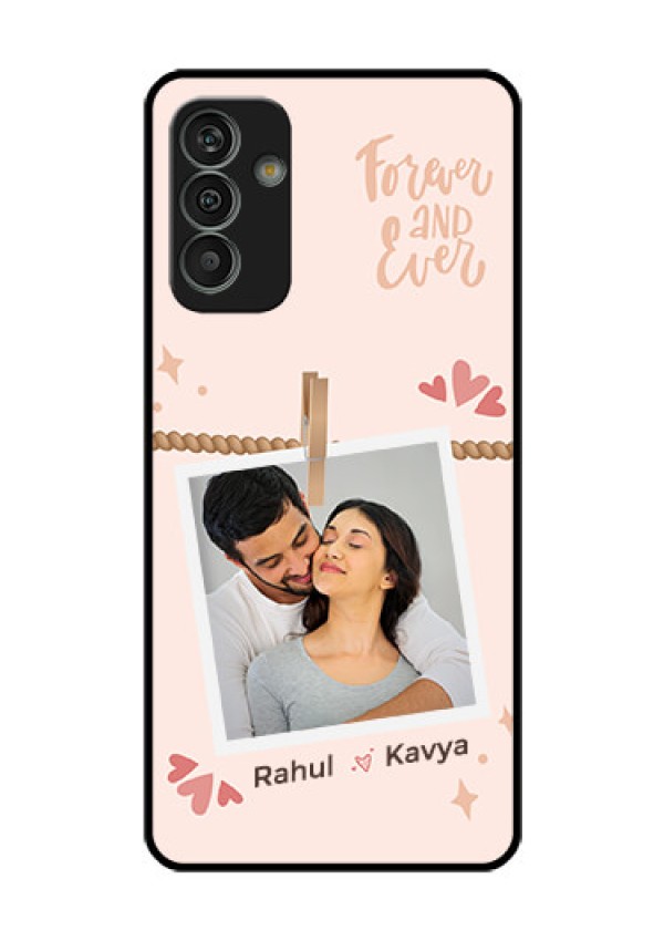 Galaxy M13 4G Custom Glass Phone Case - Forever and ever love Design